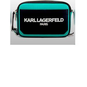 KARL LAGERFELD Black and Teal Crossbody Bag ***NWT***